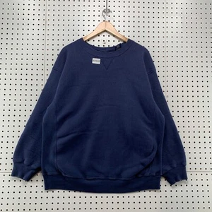 VTG 90s Gap Crewneck Sweatshirt Mens Large Blue Made USA V Notch Weave 24x27.5 - Picture 1 of 19