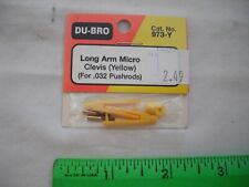 Du-Bro 973-Y Long Arm Micro Clevis, Yellow, .032 Pushrods, RC R/C Plane Airplane