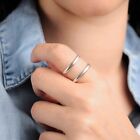 Double band Ring Solid 925 Sterling Silver Thumb Ring Splint Knuckle Ring Women