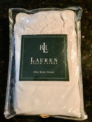 NIP RALPH LAUREN BELMONT OAKS SCALLOP KING SHAM(1) ~ WHITE - Image 1 of 3