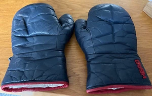 Skihandschuhe, HEAD, Leder, dunkleblau, Damen, Vintage - Bild 1 von 3