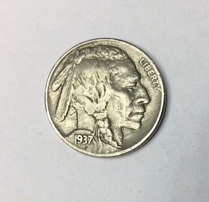 1937 USA Buffalo Nickel 5 Cents .Really great quality, key Date USA coin.1. - Picture 1 of 2