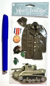 Jolee's Army Tank Uniform Stickers Scrapbooking Embellishment Card Making - Picture 1 of 1