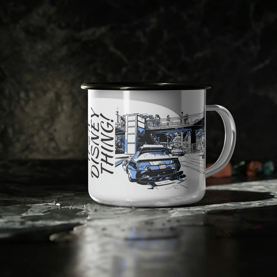 Taza de campamento esmaltada Disneyland ~Autopía~ ¡Es una cosa de Disney! Foto 1 de 1