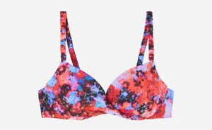 Calzedonia Push-up-Bikinioberteil Wattierung Blurred Flowers Gr. 85B/80C/75D - Bild 1 von 2