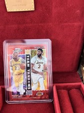 2020-21 Contenders Optic LeBron James Anthony Davis Team Tandems Red Cracked Ice