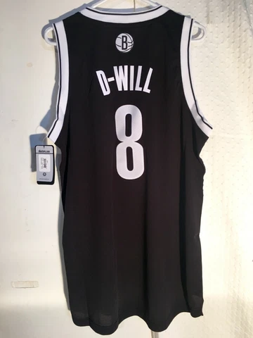 ADIDAS NBA SWINGMAN BROOKLYN NETS DERON WILLIAMS BLACK NICKNAME JERSEY 2X Cover