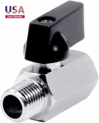SASHOW Mini 3/8" Male Female NPT Brass Ball Shut Off Valve Water Air Fluid WOG