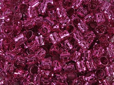 Dreadlock Clips 50pc Pink Cuff Bead Hair Dread Braiding Platting  - image 1 of 2