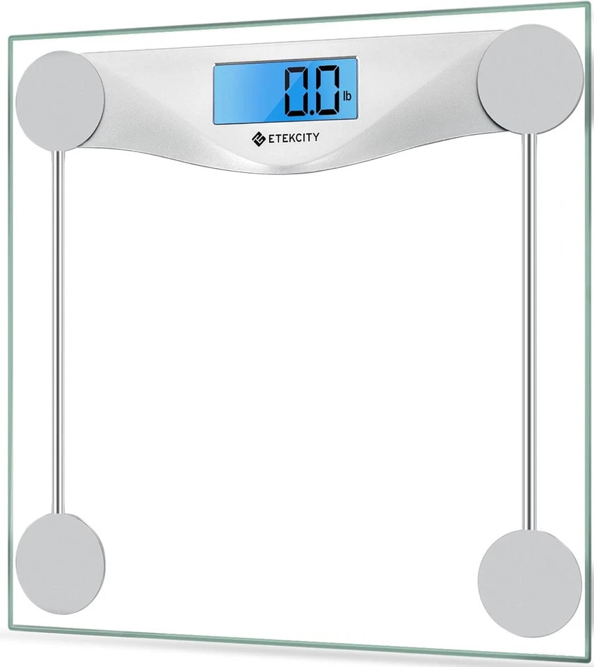 Etekcity Digital Weight Scale Large LCD Display Tempered Glass 400 Lbs Capacity