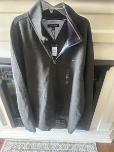 Tommy Hilfiger 1/4 Zip Herren Pullover Sweatshirt Sweater 2XLT dunkelgrau NEU - Bild 1 von 5