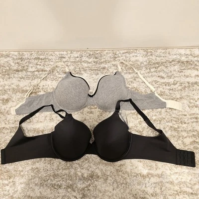 Motherhood Nursing Bra Bundle 34D Womens Black Gray Breastfeeding Maternity - Image 1 of 4