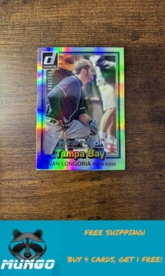 Donruss #209 Evan Longoria 2015 prueba de prensa inaugural platino #/199 Foto 1 de 2