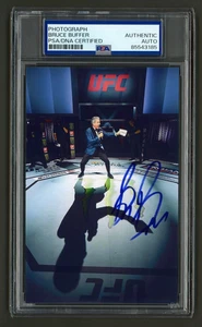 Bruce Buffer Signed Photo (PSA) MMA Ring Announcer UFC Octogon Broadcaster - Picture 1 of 2