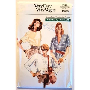 Very Easy Vogue Schnittmuster 80er Oversize V-Ausschnitt Top B30,5 bis 32,5 Vogue 7128 - Bild 1 von 6