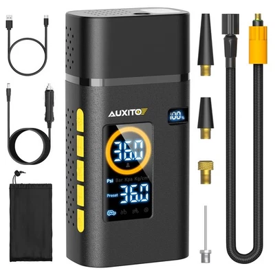 AUXITO Neumático Aire Neumático Coche Inflador Portátil Eléctrico USB Bomba con Recargable Foto 1 de 4