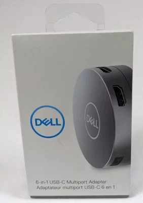 NUEVA estación de acoplamiento adaptador multipuerto Dell 6 en 1 USB-C DA305 T3WX8 Foto 1 de 2