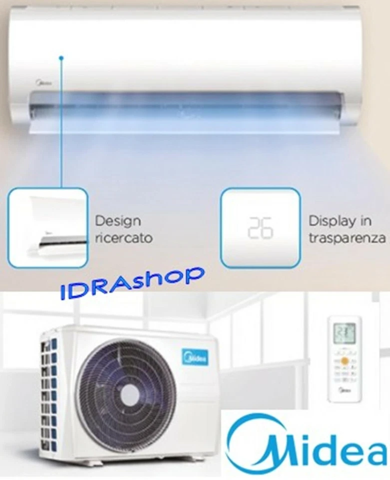 Condizionatore climatizzatore 12000 BTU A++ R32 pompa di calore First MIDEA - Immagine 1 di 1