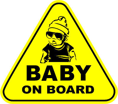 ` Baby On Board Funny Boy Child Sticker Sign Decal Car Window Bumper Safety • 2.99£