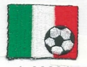 Soccer Ball Calcio Football Italy Italia Flag Bandiera Embroidery Patch - Picture 1 of 1
