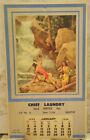 January 1954 Calendar Indian Paradise Advertisement Chief Laundry January Only