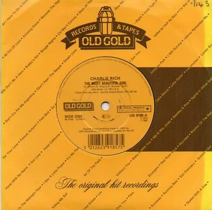 Charlie Rich - The Most Beautiful Girl / Behind Closed Doors (7" Single 1982) NM - Picture 1 of 2