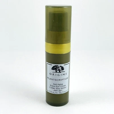 Crema de ojos Origins Plantscription antienvejecimiento Power .17 oz 5 ml tamaño de viaje nueva sin caja Foto 1 de 4