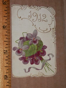 BOSTON MA - CIOCCOLATINI LENOX - 1912 PIUTTOSTO PICCOLO CALENDARIO PUBBLICITARIO PIEGHEVOLE APERTO - Foto 1 di 3
