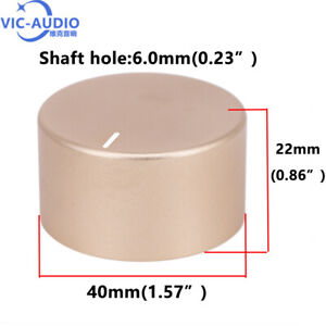 1PC Volume Knob Aluminum Potentiometer Knob 40*22mm Hifi Audio Amplifier 6mm