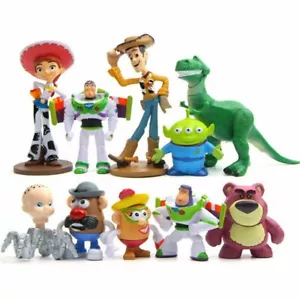 10 New Toy Story 4 Woody Buzz Alien Rex Action Figures Kid Toy Cake Topper Decor - Picture 1 of 10