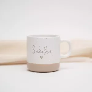 Keramiktasse mit Namen personalisiert, Gravur, Kaffee Tee Tasse, - Bild 1 von 5