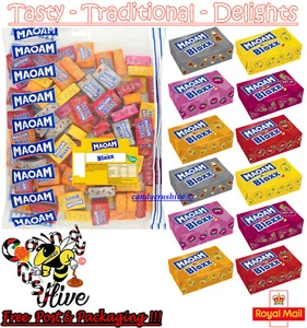 250 Haribo Mini Maoam Bloxx Fruit Chews Wrapped Sweets Party Bag Retro - Picture 1 of 1