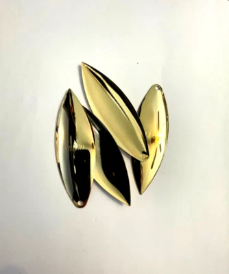 4 ct. Oro #7, hojas grandes de sauce. Piezas de cebo giratorio, bajo, lucio, señuelos Muskie Foto 1 de 2