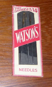 Agujas vintage de hilo Watson/darners 12/24 - Imagen 1 de 2