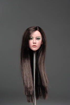 1/6女式长发美容女孩头雕刻适合12英寸可动人偶身体娃娃 — 第 1/4 张图片