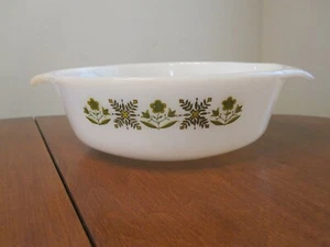 CAZUELA VINTAGE FIRE-KING MEADOW VERDE 1 CUARTO 1967-1977 - Imagen 1 de 7