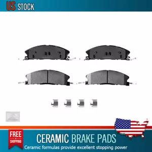 4 Piece Front Ceramic Brake Pads w/Hardware for Explorer Flex Taurus MKS MKT - Bild 1 von 6