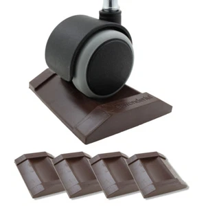 Furniture Wheel Castor Cups - Non-Slip Rubber - 4 Pcs - Stop Beds From Rolling - Picture 1 of 7