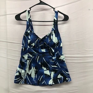Tankini top St Johns Bay blu bianco supporto busto taglia 8 donna abbigliamento estivo nuovo - Foto 1 di 12