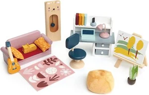 Tender Leaf Toys - Dolls House Study Furniture - Fully Furnished Study Room - Picture 1 of 1