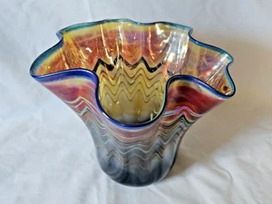 Gorgeous David Hartman studio glass vase, from Kauai, Hawaii, - Picture 1 of 16