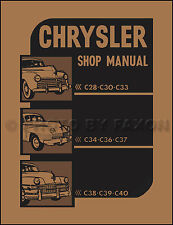 Best Chrysler Shop Manual 1941 1942 1946 1947 1948 Repair Service Book (Fits: More than one vehicle)