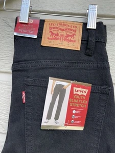 Sz. 16 Levi's Youth Boy's Slim Flex Stretch Adjustable Waist Straight Denim Jean - Picture 1 of 7