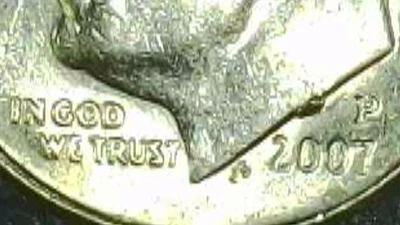 2007 P Roosevelt Dime Die Chip in the Neck - Error  Coin [A038] - Image 1 of 3