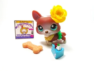 Littlest Pet Shop Raro Corgi #317 con lindos accesorios Auténtico Foto 1 de 3