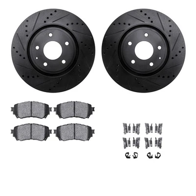 For Mazda 6 18-21 R1 Concepts Drilled & Slotted Front Brake Kit w Optimum Pads - Imagem 1 de 3