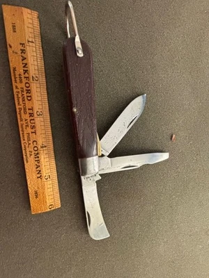 NAVAJA DE BOLSILLO VINTAGE 3 HOJAS Y KLEIN TOOLS CHICAGO LIMPIA Foto 1 de 3