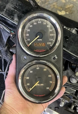 1999-2003 Harley Davidson Dyna широкий супер скольжения спидометр тахометр 25722 K - Изображение 1 из 4