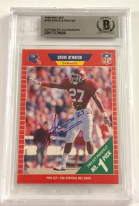 Steve Atwater 1989 Pro Set AUTO Autograph On Card BGS Authentic - Picture 1 of 1