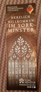 BIENVENIDO A YORK MINSTER visitantes - información bajo mapa - alemán - Imagen 1 de 4